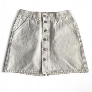 Levi’s White Denim Mini Skirt | Size 26